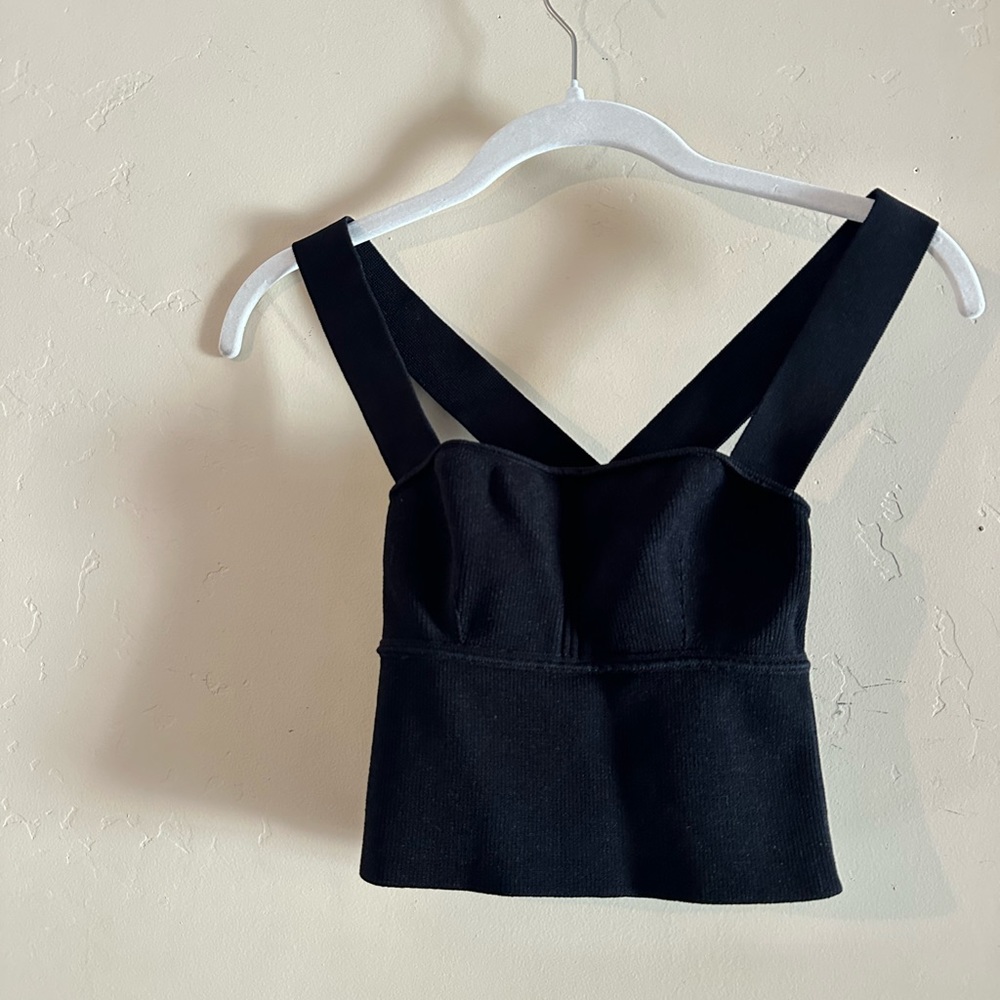 KHAITE Square Neckline Sleeveless Crop Top